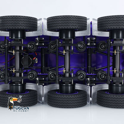 Toucanhobby 3 Axles 1/14 Metal RC Semi Trailer Engineering Vehicle Manual lifting legs for Remote Control Tractor Truck Model