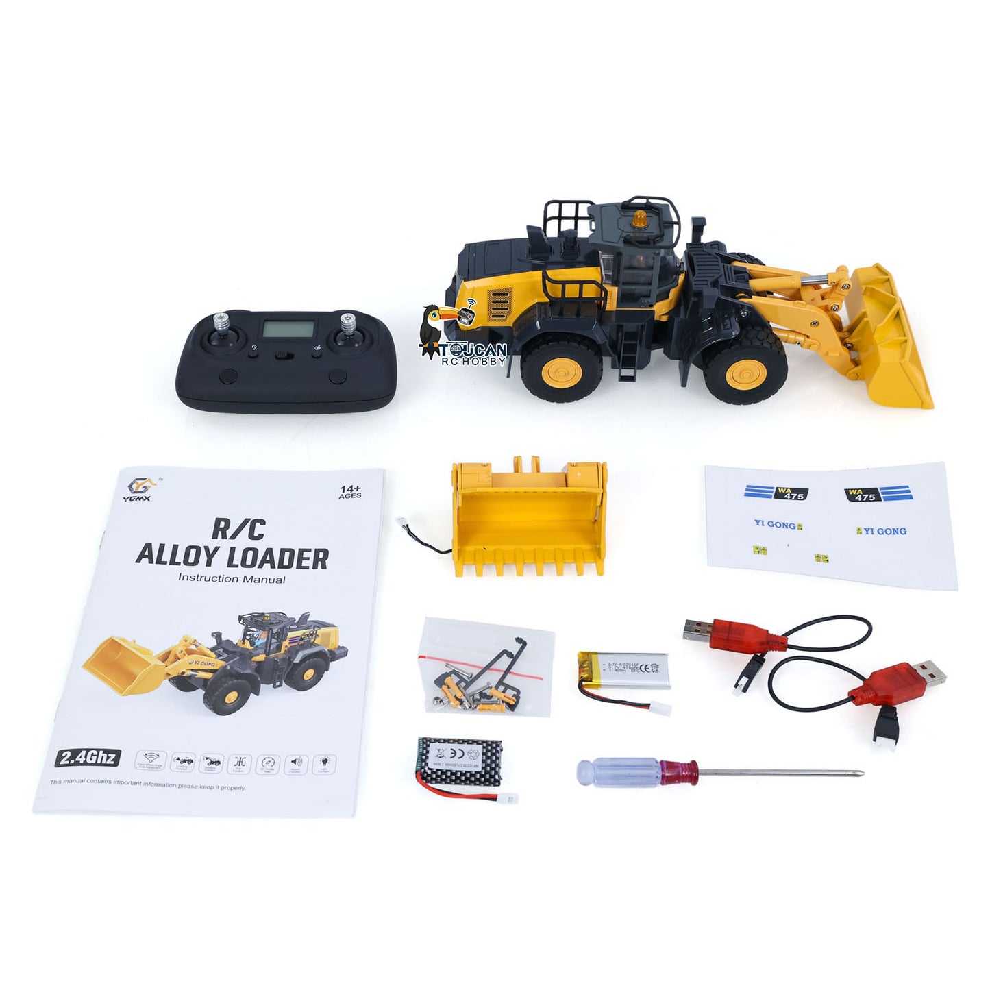 Pre-Order Half Metal 1/50 Electric Remote Control Loader Ready To Run Mini RC Engineering Vehicle Model Lights Sounds Desktop Level Gift