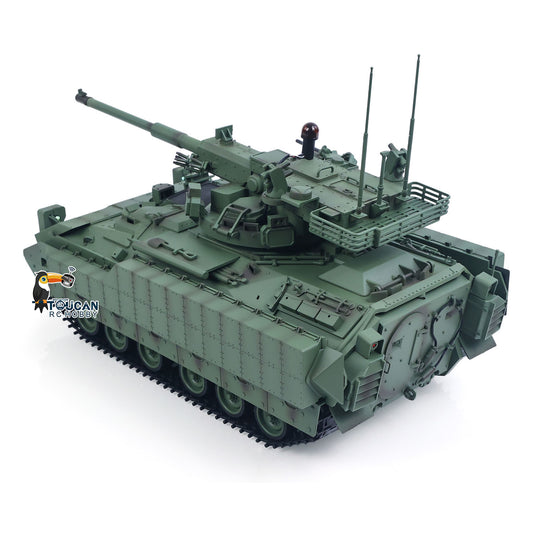 TOUCAN RC HOBBY Tongde 1/16 Metal Remote Control Tank Model M2128 Bradley Infrared System 320 Degree Rotation Turret Light Sound System Battery Ready to Run