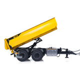1/14 2 Axels Metal RC Hydraulic Dump Trailer Truck W/ Support Leg for LR914 PRO Remote Control Wheeled Excavator Digger Model