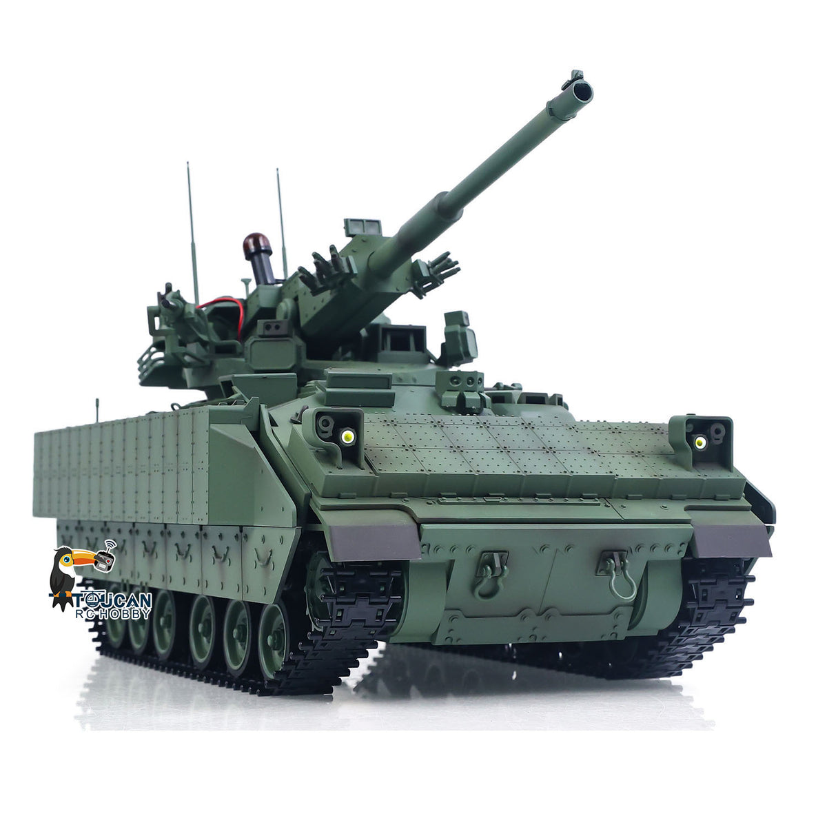 Tongde 1/16 Metal Remote Control Tank Model M2128 Bradley Infrared System 320 Degree Rotation Turret Light Sound System Battery Ready to Run