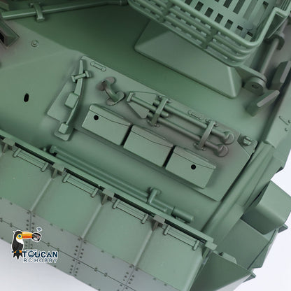 Tongde 1/16 Metal Remote Control Tank Model M2128 Bradley Infrared System 320 Degree Rotation Turret Light Sound System Battery Ready to Run