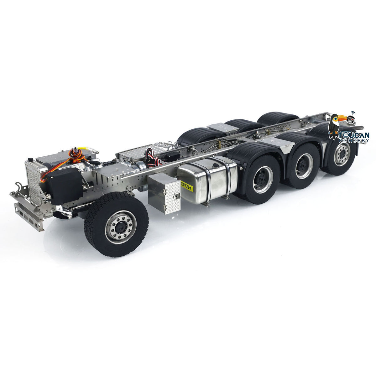 TOUCAN RC HOBBY 1/14 Metal 8x8 Chassis for 770 JX Model F1650 RC Crane Trucks Electric Remote Controlled Cars 3-Speed Transmission Servo Motor
