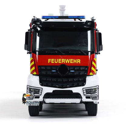 TOUCAN RC HOBBY 8x4 RC Fire Fighting Truck 1/14 Metal Chassis Radio Control Fire Car Light Sound 2-Speed Transmission Lighting and Sound System