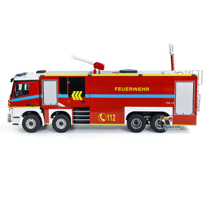 TOUCAN RC HOBBY 8x4 RC Fire Fighting Truck 1/14 Metal Chassis Radio Control Fire Car Light Sound 2-Speed Transmission Lighting and Sound System