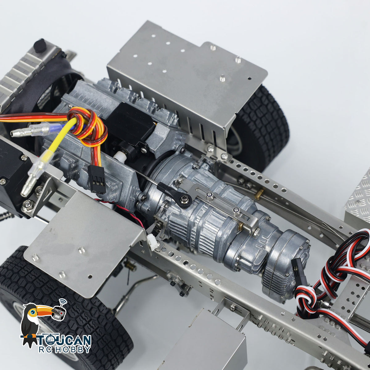 TOUCAN RC HOBBY 1/14 Metal 8x8 Chassis for 770 JX Model F1650 RC Crane Trucks Electric Remote Controlled Cars 3-Speed Transmission Servo Motor