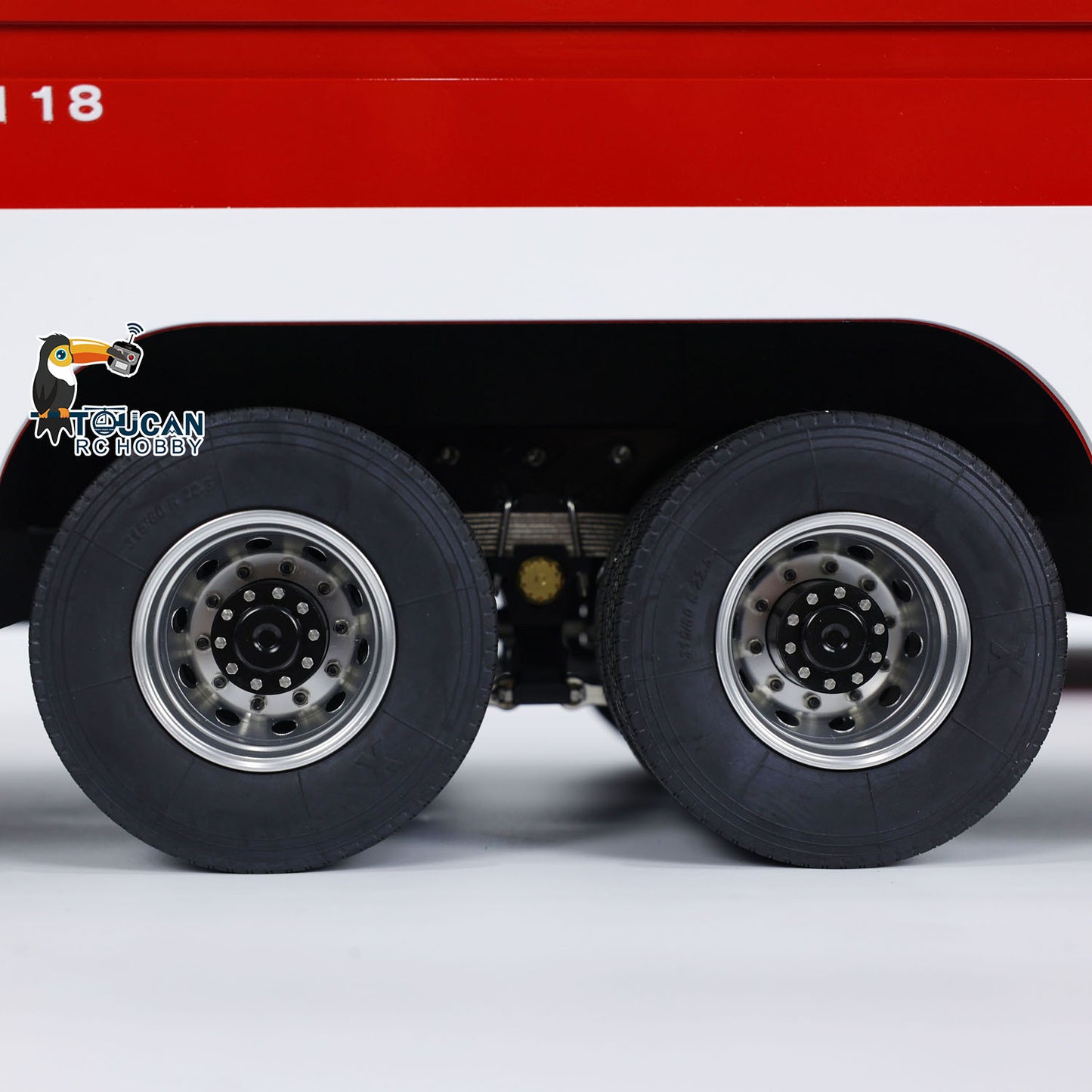 TOUCAN RC HOBBY 8x4 RC Fire Fighting Truck 1/14 Metal Chassis Radio Control Fire Car Light Sound 2-Speed Transmission Lighting and Sound System