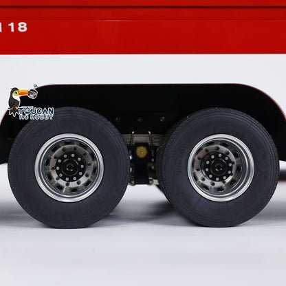 TOUCAN RC HOBBY 8x4 RC Fire Fighting Truck 1/14 Metal Chassis Radio Control Fire Car Light Sound 2-Speed Transmission Lighting and Sound System