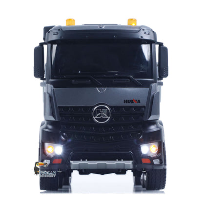 HUINA 1/14 Remote Control Dump Truck 12CH RC Tipper Finished Model Toy Gift RTR Light Sound Effects Radio USB Charging Cable