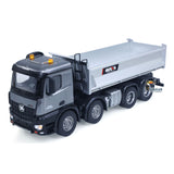 Fast  Free Shipping HUINA 1/14 Remote Control Dump Truck 12CH RC Tipper Finished Model Toy Gift RTR Light Sound Effects Radio USB Charging Cable