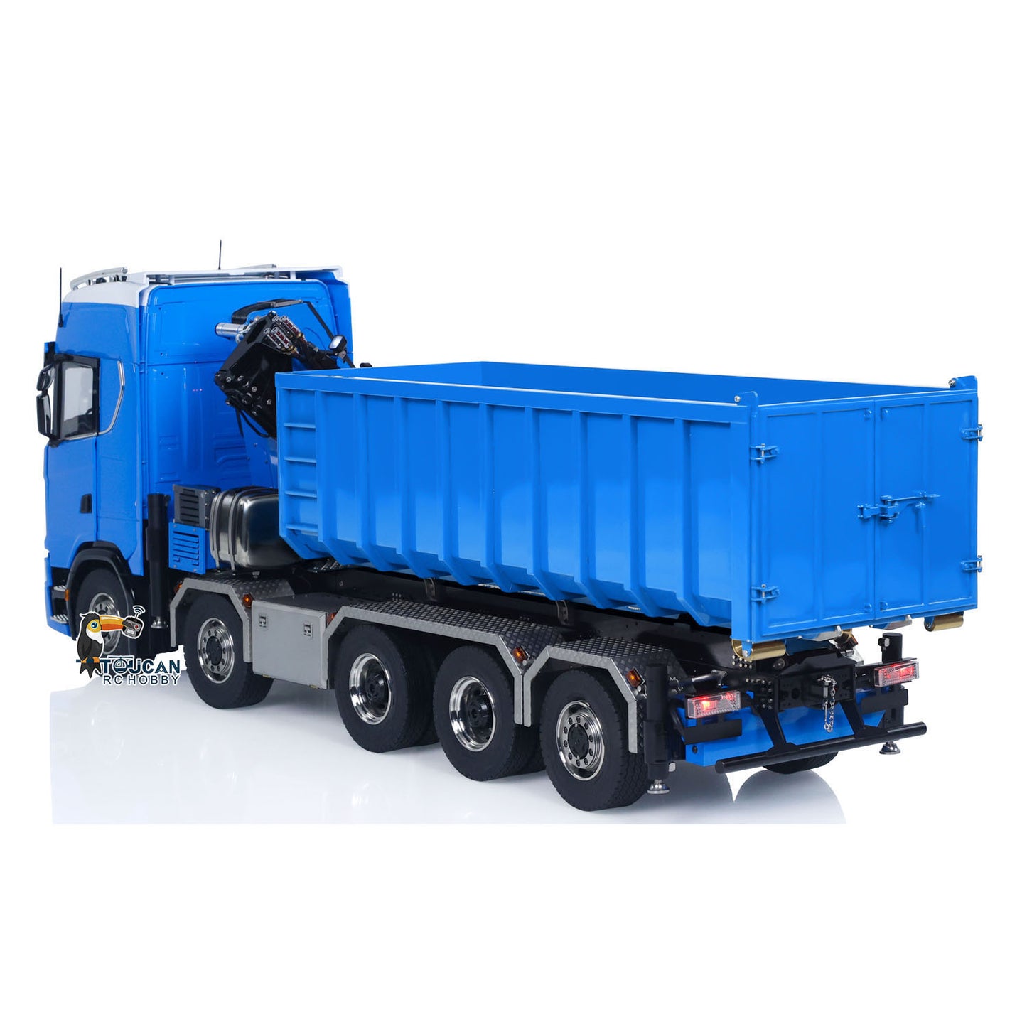 Toucanhobby 770S 1/14 5 Axles Metal RC Hydraulic Roll 0n Off Dumper Rear Axle Lifting 9-Way Reversing Valve for Model Enthusiasts