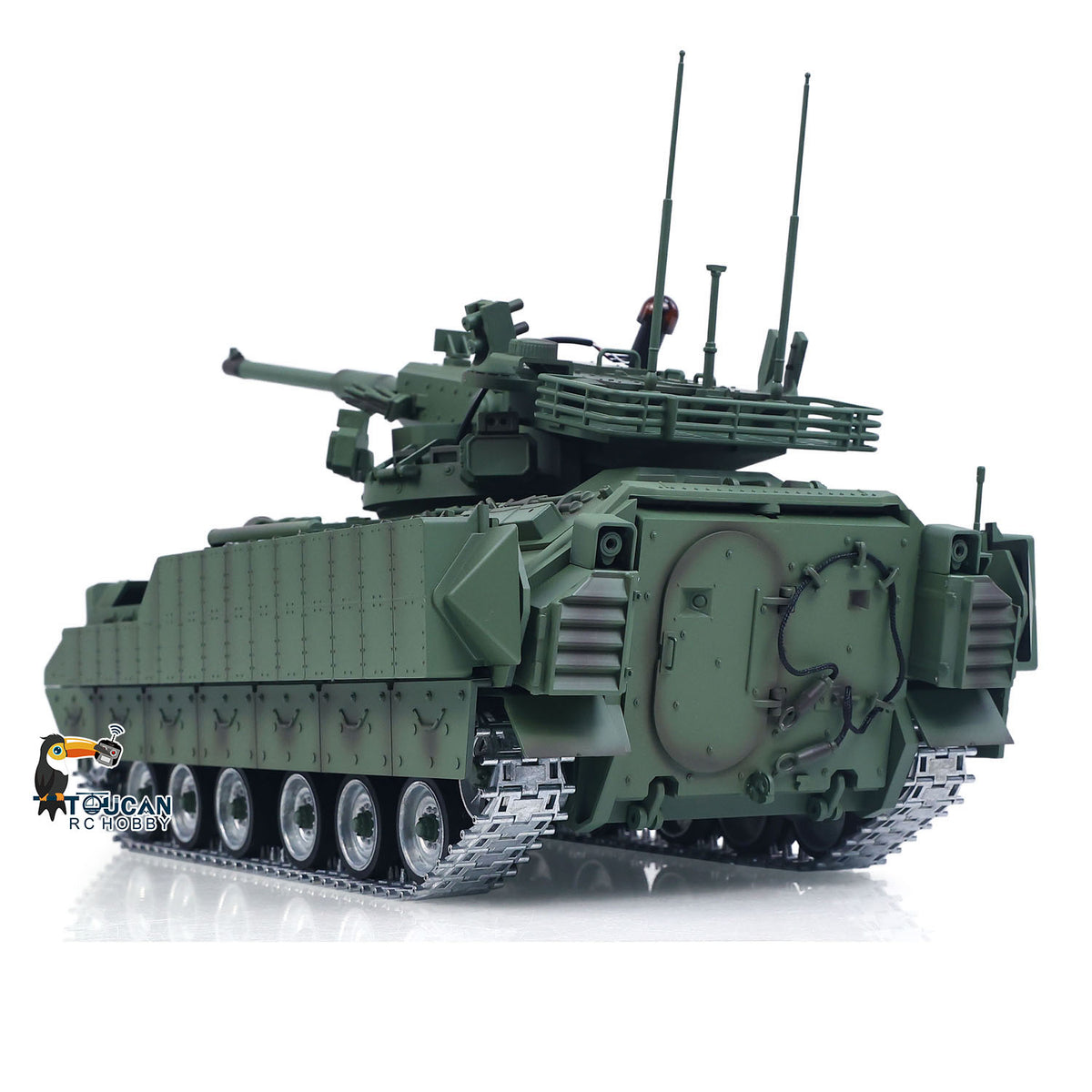 TD 1/16 Remote Control Military Tank M2128 Bradley Metal Tracks Wheels Infrared Combating System Barrel Recoil Elevation Smoke Unit