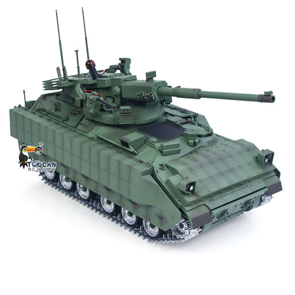 TD 1/16 Remote Control Military Tank M2128 Bradley Metal Tracks Wheels Infrared Combating System Barrel Recoil Elevation Smoke Unit