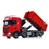 Toucanhobby 770S 1/14 5 Axles Metal RC Hydraulic Roll 0n Off Dumper Rear Axle Lifting 9-Way Reversing Valve for Model Enthusiasts