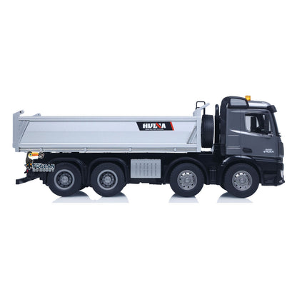HUINA 1/14 Remote Control Dump Truck 12CH RC Tipper Finished Model Toy Gift RTR Light Sound Effects Radio USB Charging Cable