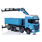 770S 1:14 5 Achsen Metall RC Hydraulische Muldenkipper Licht Sound Fernbedienung Kran Volle Dumper