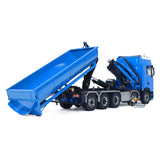 1/14 Fernbedienung Hydraulische Kran Dumper 10*10 RC Roll On Off Kipper 770S Hinterachse Lenkung Differential Schlösser Metall Ventile