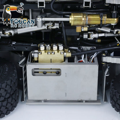 TOUCAN RC HOBBY LESU 1/14 Metal RC Dump Truck 8x8 Remote Control Hydraulic Equipment Roll On/Off RTR Full-dump Cars Model K3363 Servo ESC