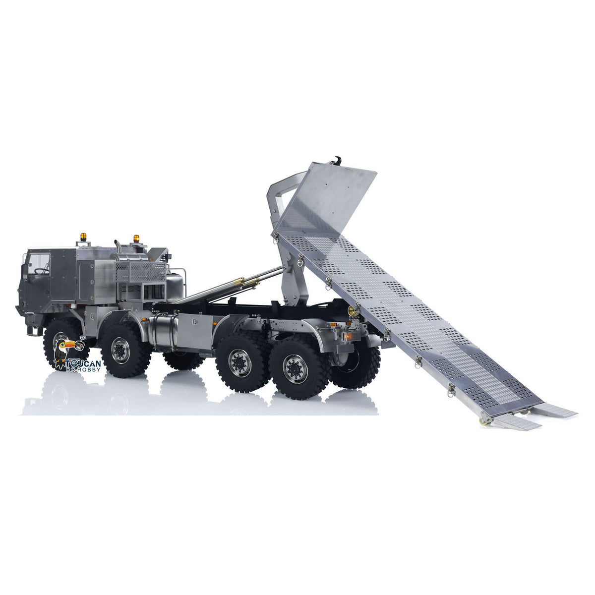 Metal 1/14 RC Hydraulic Off Road Military Truck T815 Remote Control 3Speed 8*8 Roll on off Dumper Model Paladin PL18 Radio