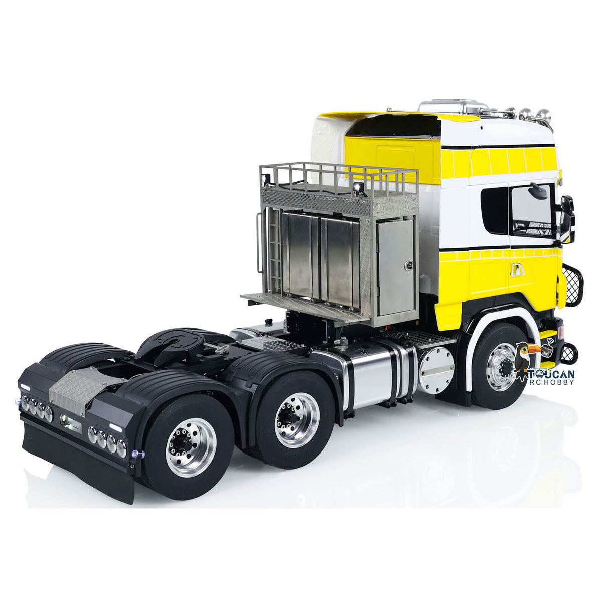 TOUCAN RC HOBBY Painted 1/14 RC Tractor Truck 6x6 Metal Chassis RTR Remote Control Car Model Sound Light G-6181 Equipment Rack