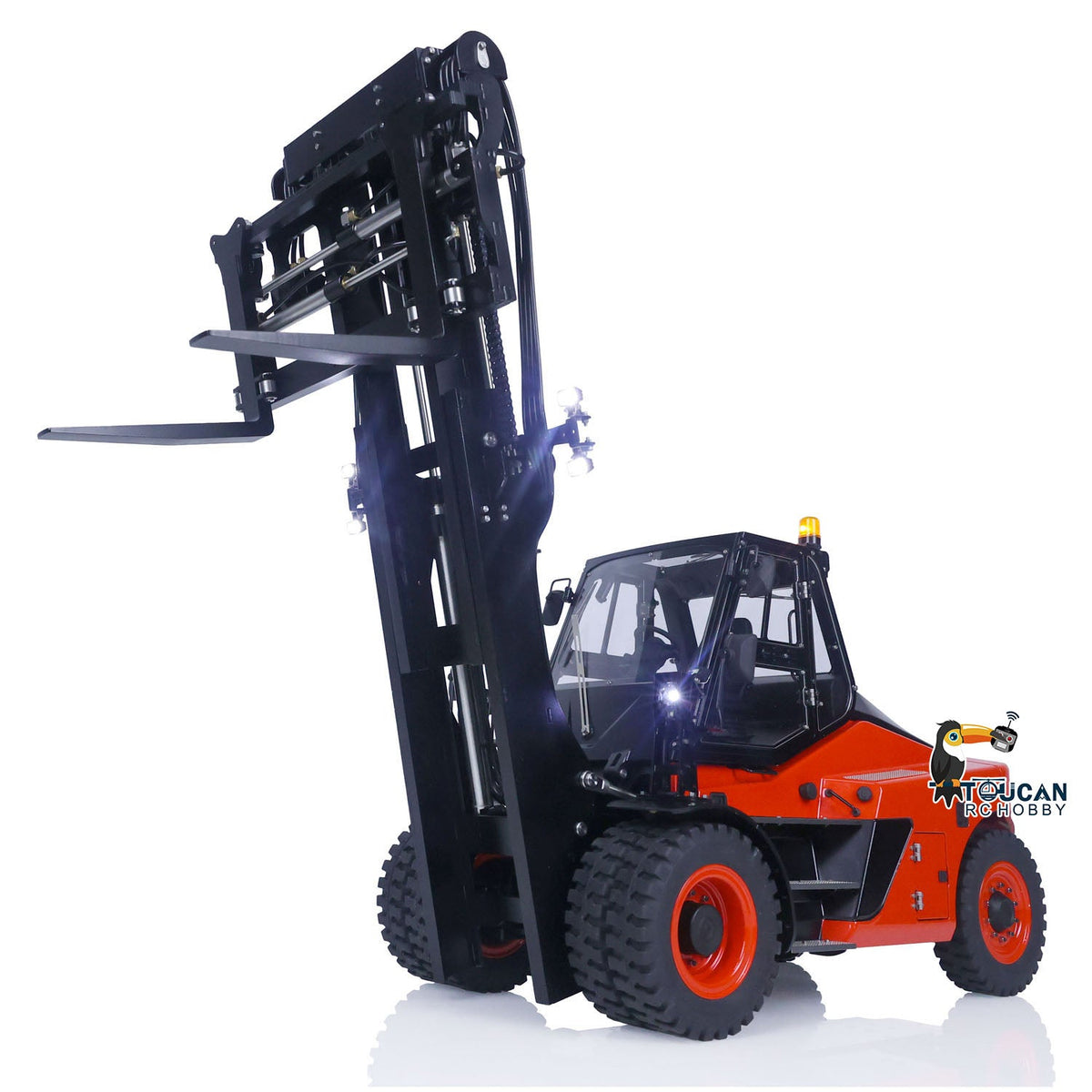 TOUCAN RC HOBBY LESU 1/14 RC Hydraulic Painted Assembled RC forklift Metal Aoue-LD160S Remote Control Wheeled Car Sound Light System Model