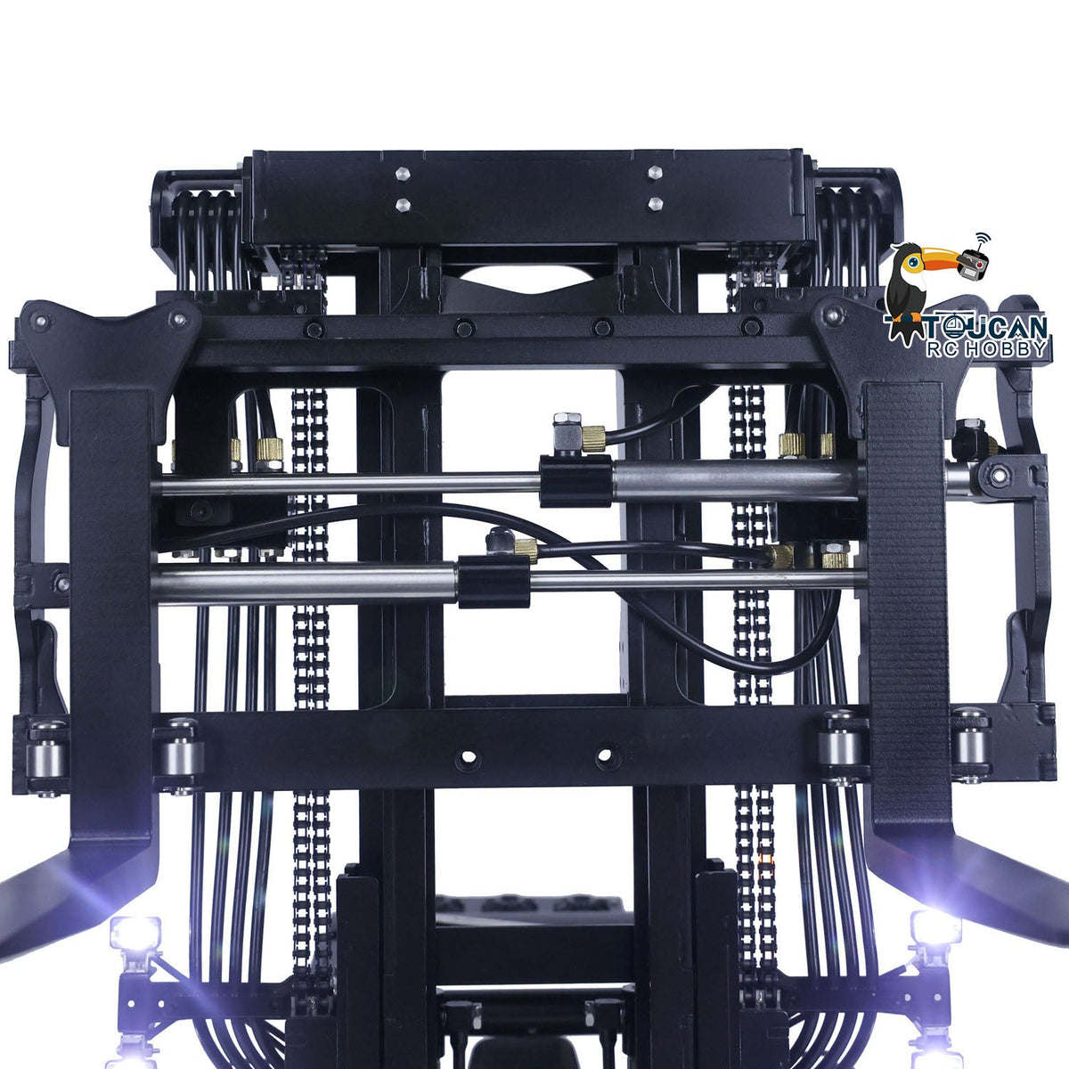 TOUCAN RC HOBBY LESU 1/14 RC Hydraulic Painted Assembled RC forklift Metal Aoue-LD160S Remote Control Wheeled Car Sound Light System Model