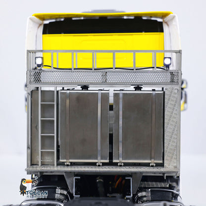TOUCAN RC HOBBY Painted 1/14 RC Tractor Truck 6x6 Metal Chassis RTR Remote Control Car Model Sound Light G-6181 Equipment Rack