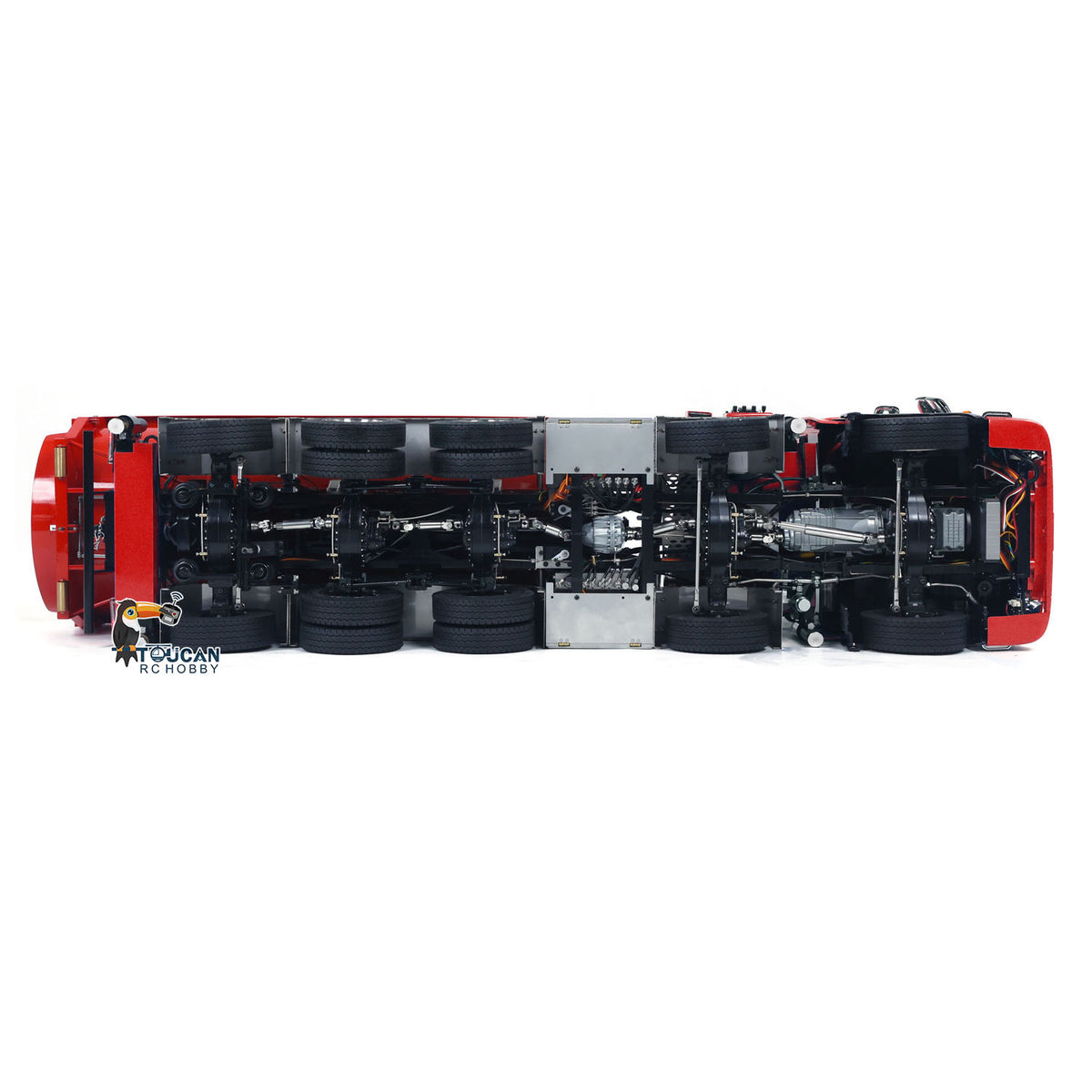 1/14 Fernbedienung Hydraulische Kran Dumper 10*10 RC Roll On Off Kipper 770S Hinterachse Lenkung Differential Schlösser Metall Ventile