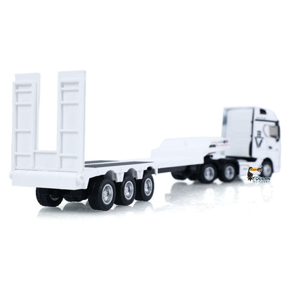 TOUCAN RC HOBBY Fast Free ShippingRTR HUINA 1/64 Remote Control Tractor Truck 9900 W/ 3Axle Plastic Semi Flatbed Trailer Lights Sound Effect Manual Support Legs