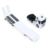 HUINA 1/64 Remote Control Tractor Truck 9900 W/ 3Axle Plastic Semi Flatbed Trailer Lights Sound Effect Manual Support Legs