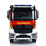 6x4 1/14 RC Fire Vehicles Metal Chassis Remote Control Fire Fighting Truck Model 2-Speed Transmission Lighting and Sound System