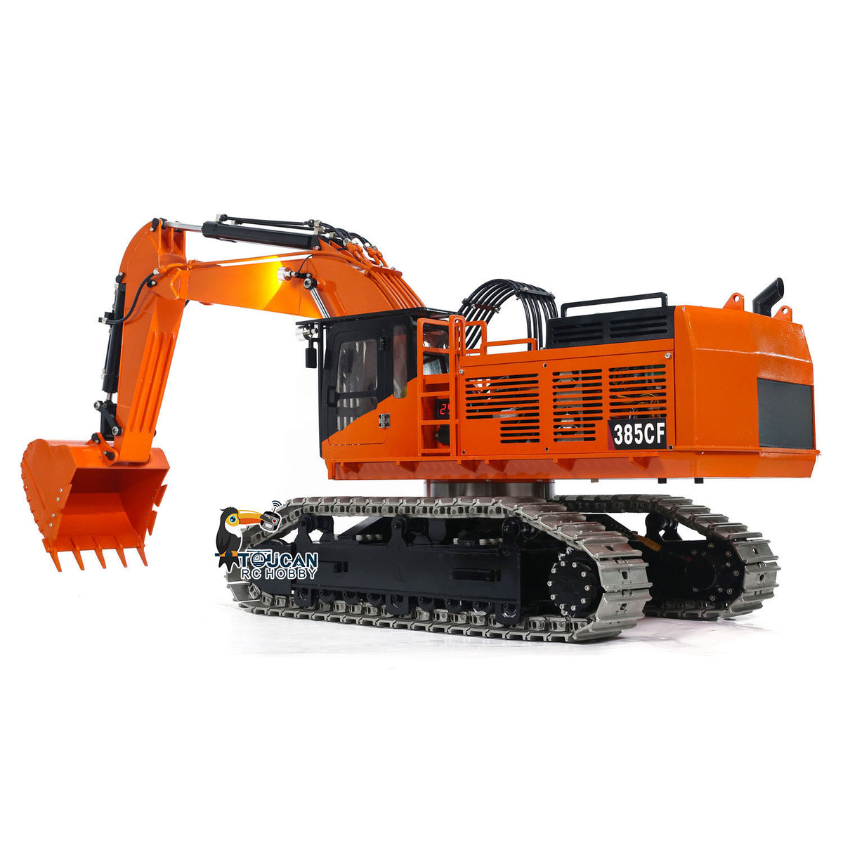 TOUCAN RC HOBBY 385CF 1/8 Hydraulic RC Excavator 150KG Heavy Duty Metal Digger PL18EV Lite FlySky i6S Radio Control Model