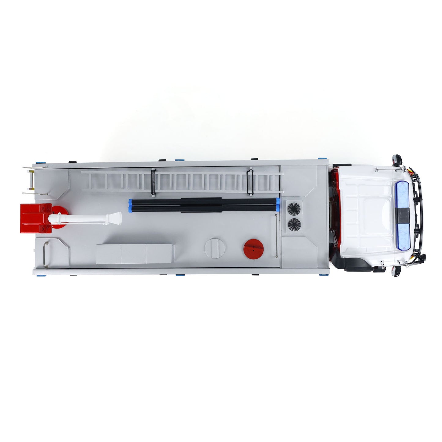 6x4 1/14 RC Feuerwehrfahrzeuge Metallchassis Ferngesteuertes Feuerwehrauto-Modell 2-Gang-Getriebe Beleuchtungs- und Soundsystem 