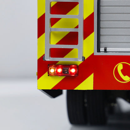 6x4 1/14 RC Feuerwehrfahrzeuge Metallchassis Ferngesteuertes Feuerwehrauto-Modell 2-Gang-Getriebe Beleuchtungs- und Soundsystem 