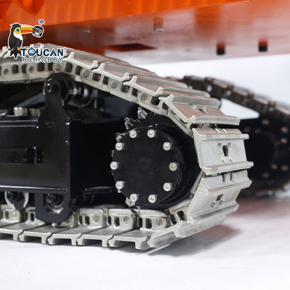 Metall 1/8 Hydraulischer RC-Bagger 385CF Fernbedienungs-Engineering-Fahrzeuge Modell Zusammengebaut Lackiertes Lichtsystem Hydrauliksystem