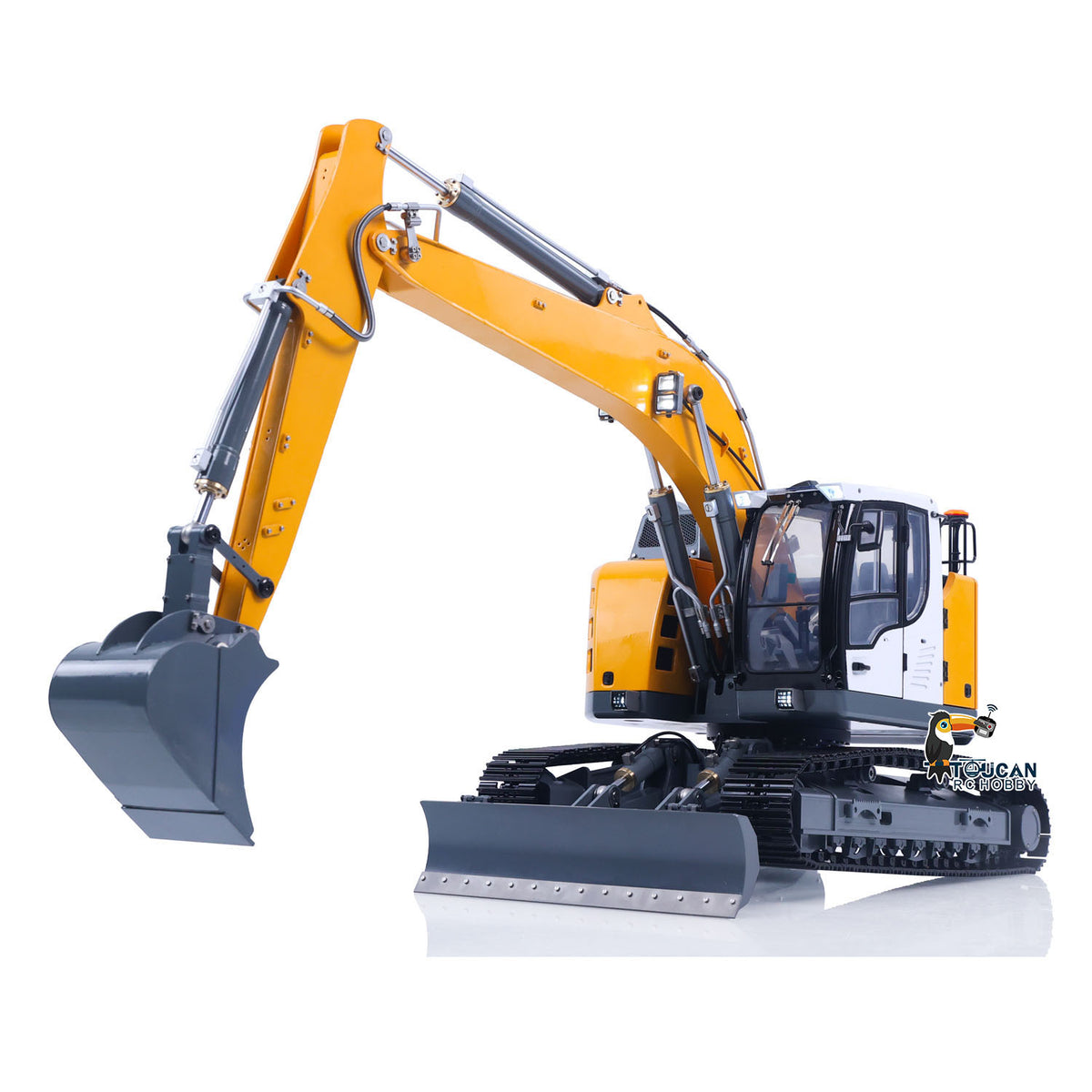 TOUCAN RC HOBBY Fast Free Shipping MD Metal 1/14 RC Hydraulic Tracked Excavator LR926 2Arms Remote Control Digger 4 way Valves Dual Pumps 2212 Brushless Motor RTR