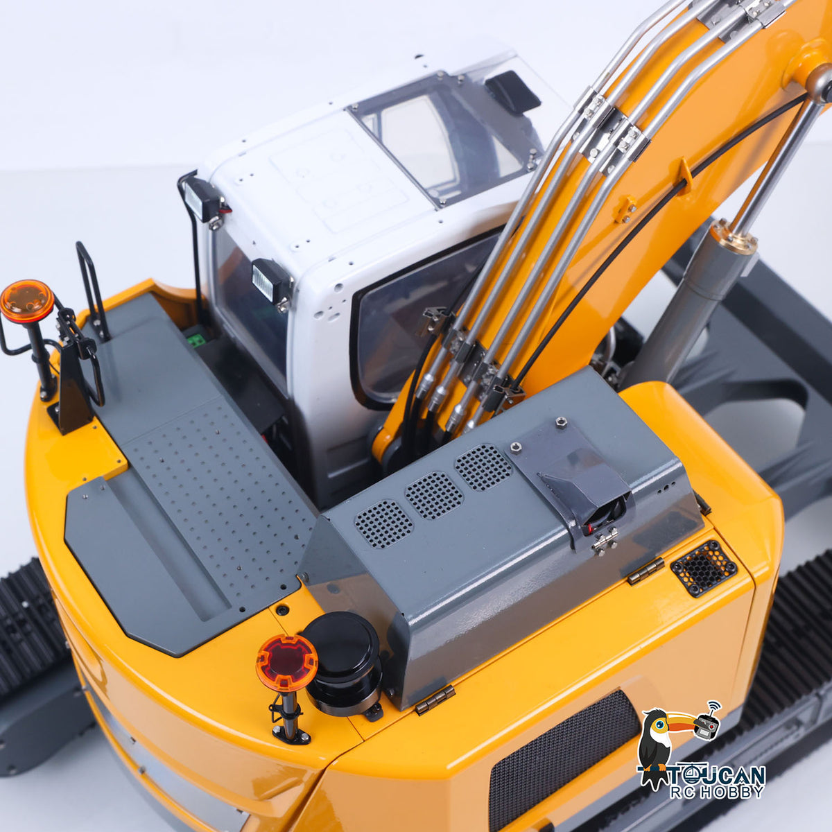 TOUCAN RC HOBBY Fast Free Shipping MD Metal 1/14 RC Hydraulic Tracked Excavator LR926 2Arms Remote Control Digger 4 way Valves Dual Pumps 2212 Brushless Motor RTR
