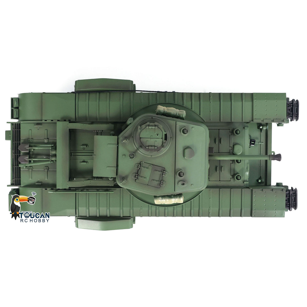 1/16 Tongde RC Panzer Churchill Mk.VII Elektro Infrarot Kampfspielzeug Fassrückstoß RTR Funkbatterie