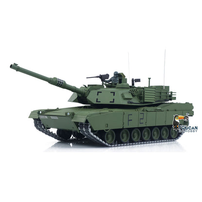 IN Stock 1/16 TOUCAN 3918 Abrams M1A2 RC Tank 360 Degree Turret Barrel Recoil Firing Flash Smoke Metal Gearbox Drive Idler Road Wheels