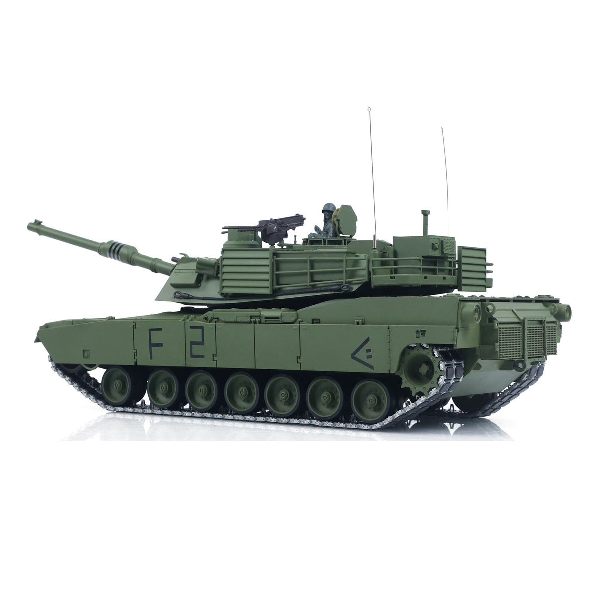 1/16 TOUCAN 3918 Abrams M1A2 RC Tank 360 Degree Turret Barrel Recoil Firing Flash Smoke Metal Gearbox Drive Idler Road Wheels