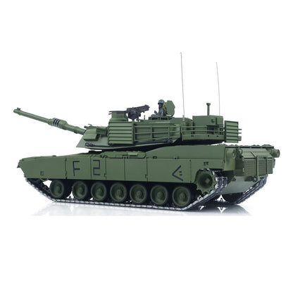 1/16 TOUCAN 3918 Abrams M1A2 RC Tank 360 Degree Turret Barrel Recoil Firing Flash Smoke Metal Gearbox Drive Idler Road Wheels