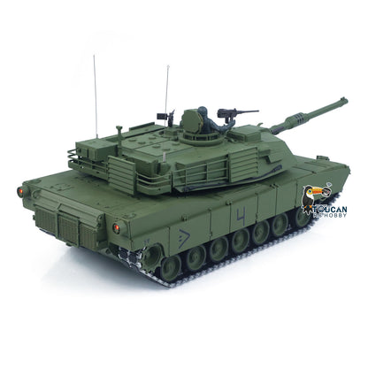 IN Stock 1/16 TOUCAN 3918 Abrams M1A2 RC Tank 360 Degree Turret Barrel Recoil Firing Flash Smoke Metal Gearbox Drive Idler Road Wheels
