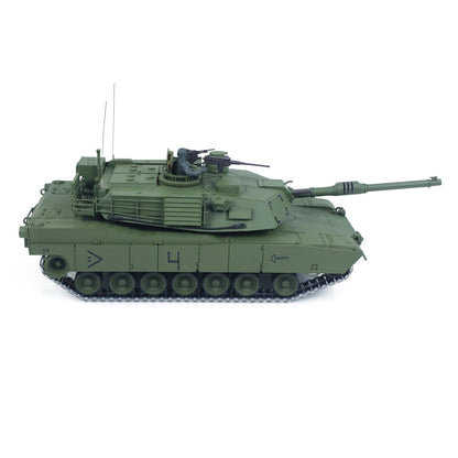 1/16 TOUCAN 3918 Abrams M1A2 RC Tank 360 Degree Turret Barrel Recoil Firing Flash Smoke Metal Gearbox Drive Idler Road Wheels