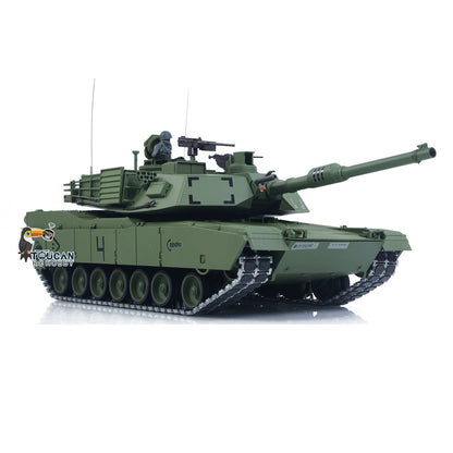 IN Stock 1/16 TOUCAN 3918 Abrams M1A2 RC Tank 360 Degree Turret Barrel Recoil Firing Flash Smoke Metal Gearbox Drive Idler Road Wheels