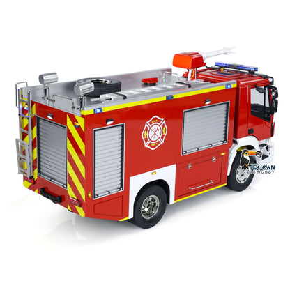 1/14 RC Feuerwehrauto 4x2 Zusammengebautes Rettungsfahrzeug 2-Gang-Getriebe Licht Sound Lackiertes Fahrzeug 