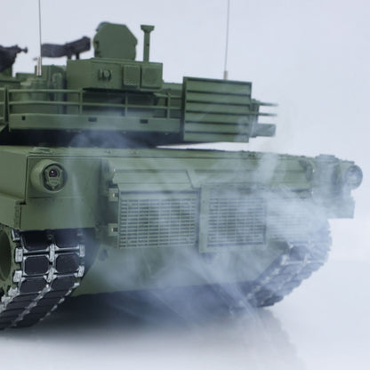 1/16 TOUCAN 3918 Abrams M1A2 RC Tank 360 Degree Turret Barrel Recoil Firing Flash Smoke Metal Gearbox Drive Idler Road Wheels