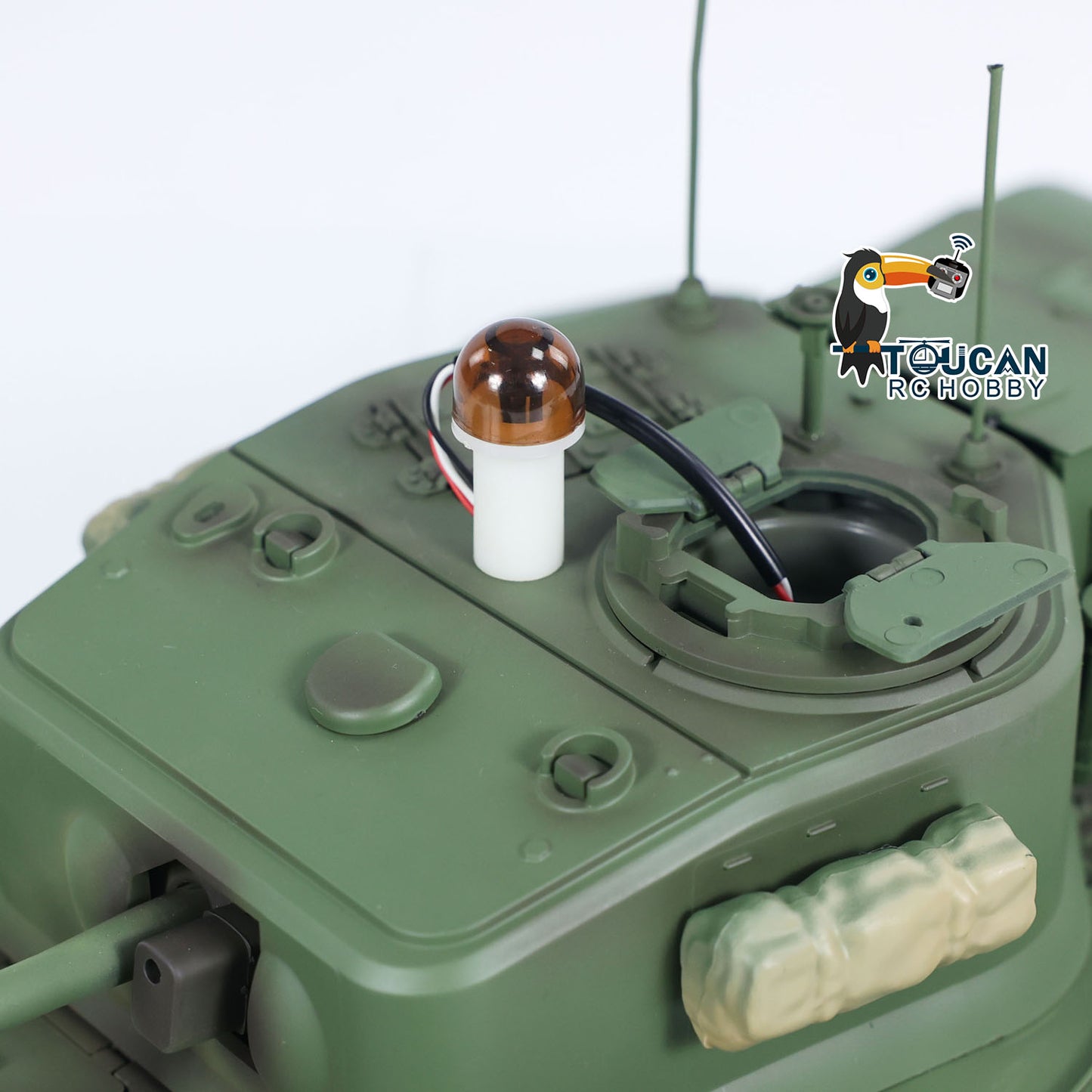 1/16 Tongde RC Panzer Churchill Mk.VII Elektro Infrarot Kampfspielzeug Fassrückstoß RTR Funkbatterie