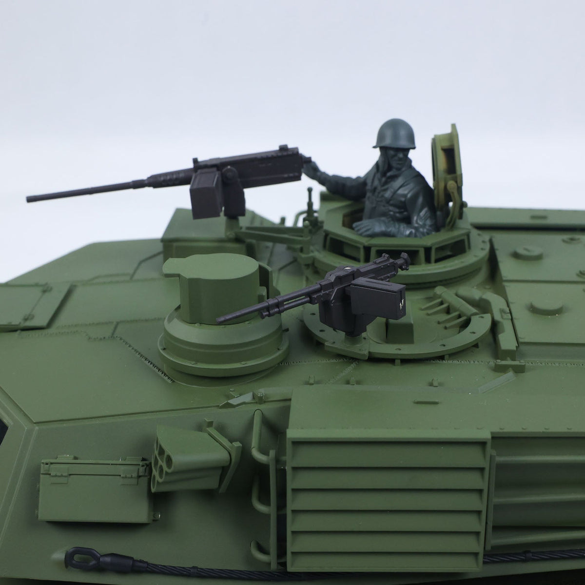 1/16 TOUCAN 3918 Abrams M1A2 RC Tank 360 Degree Turret Barrel Recoil Firing Flash Smoke Metal Gearbox Drive Idler Road Wheels