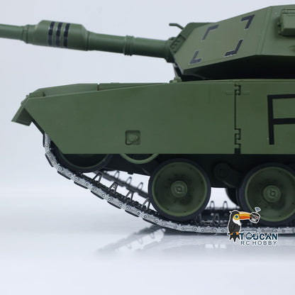 IN Stock 1/16 TOUCAN 3918 Abrams M1A2 RC Tank 360 Degree Turret Barrel Recoil Firing Flash Smoke Metal Gearbox Drive Idler Road Wheels
