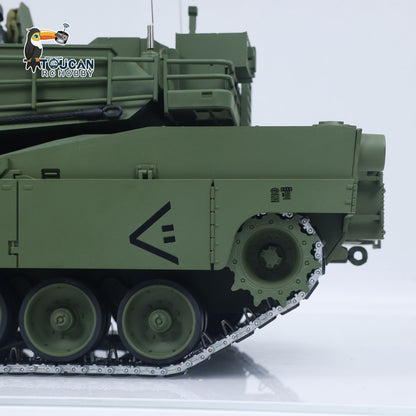 IN Stock 1/16 TOUCAN 3918 Abrams M1A2 RC Tank 360 Degree Turret Barrel Recoil Firing Flash Smoke Metal Gearbox Drive Idler Road Wheels